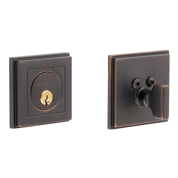 Baldwin 8260112 Venetian Bronze Single Cylinder Hollywood Hills Deadbolt