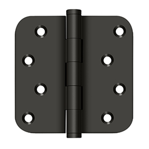 Deltana DSB4R510B-RZ Oil Rubbed Bronze Residential Zig-zag Hole Pattern 4" x 4" 5/8" Radius Corner Brass Hinge