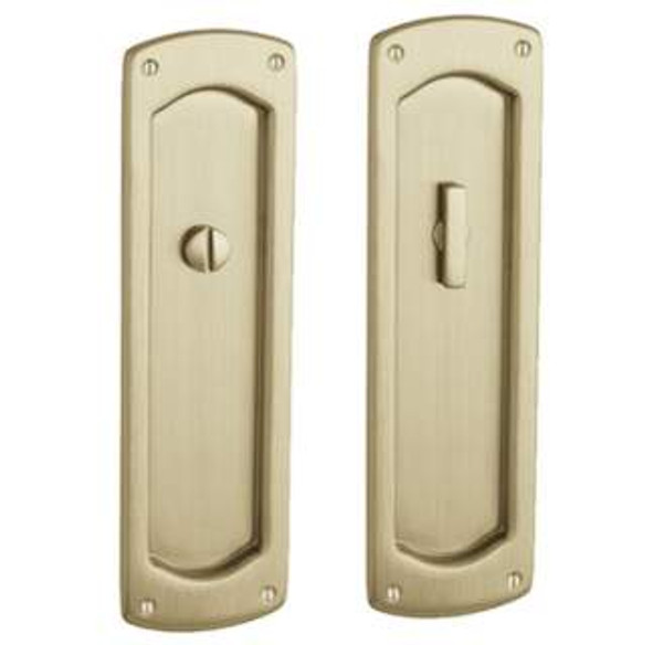 Baldwin PD007044PRIV Lifetime Satin Brass Palo Alto - Privacy Pocket Door Lock