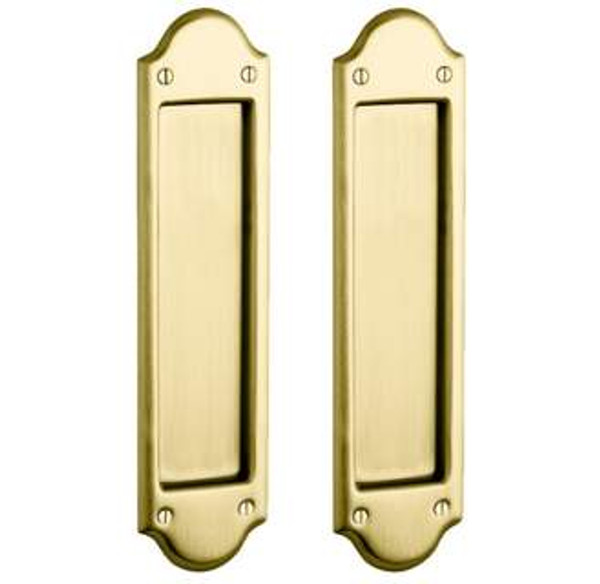 Baldwin PD016060PASS Satin Brass & Brown Boulder - Passage Pocket Door Lock Baldwin PD016060PASS Satin Brass & Brown Boulder - Passage Pocket Door Lock