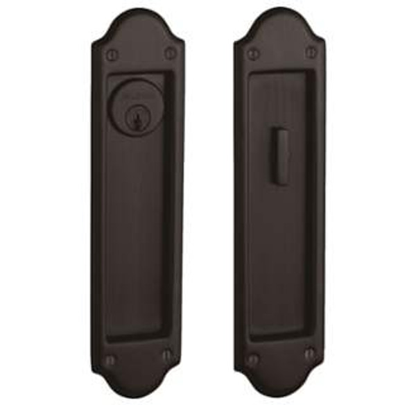 Baldwin PD016112ENTR Venetian Bronze Boulder - Entry Pocket Door Lock