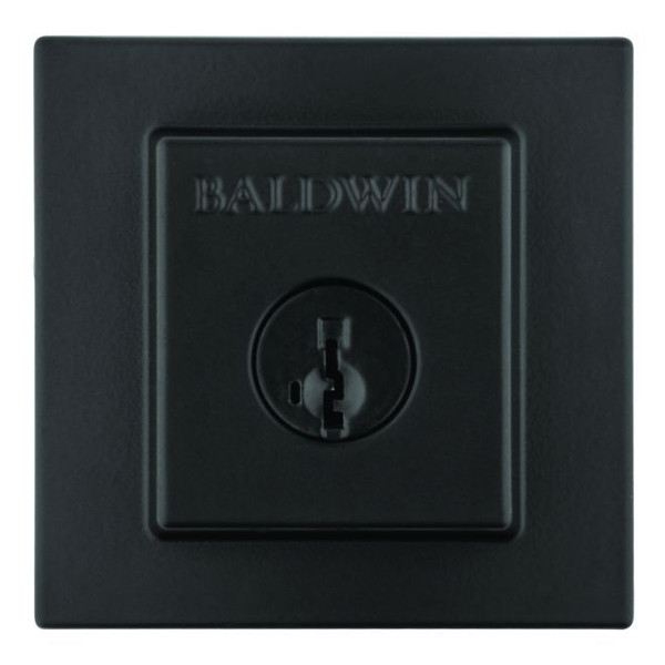 Baldwin Prestige 380SDB514S Matte Black Square Single Cylinder Deadbolt w/ Smart Key