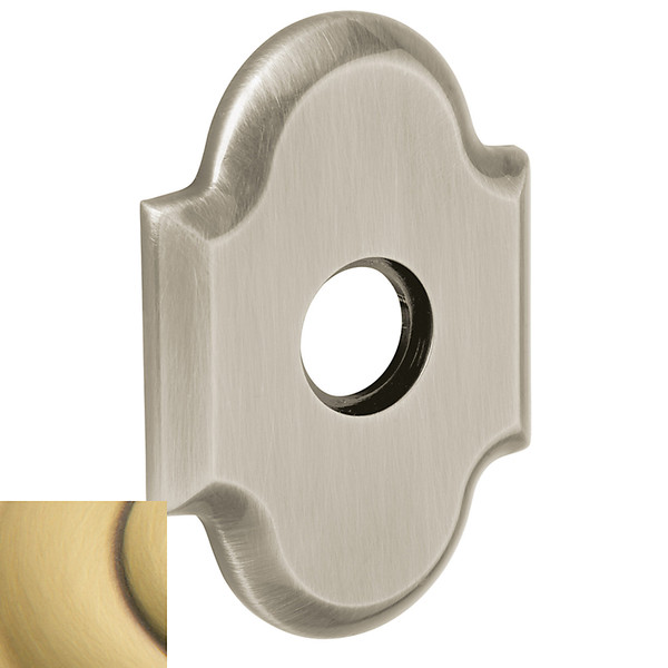 Baldwin R030.060 Satin Brass & Brown 2.81" x 3.95" Rosette