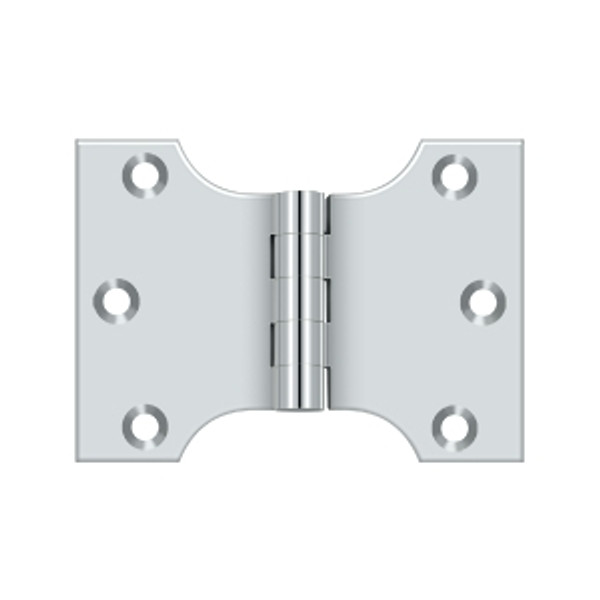 Deltana DSPA3040U26 Polished Chrome 3" x 4" Brass Parliament Hinge