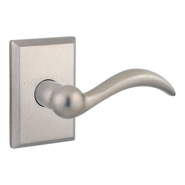 Baldwin Reserve ENARCRSR492 White Bronze Keyed Entry Arch Lever with Rustic Square Rose