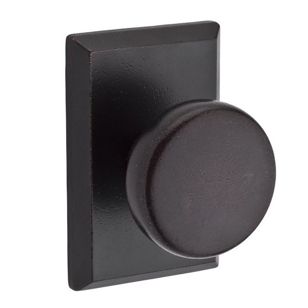 Baldwin Reserve FDRUSRSR481 Dark Bronze Full Dummy Rustic Knob with Rustic Square Rose