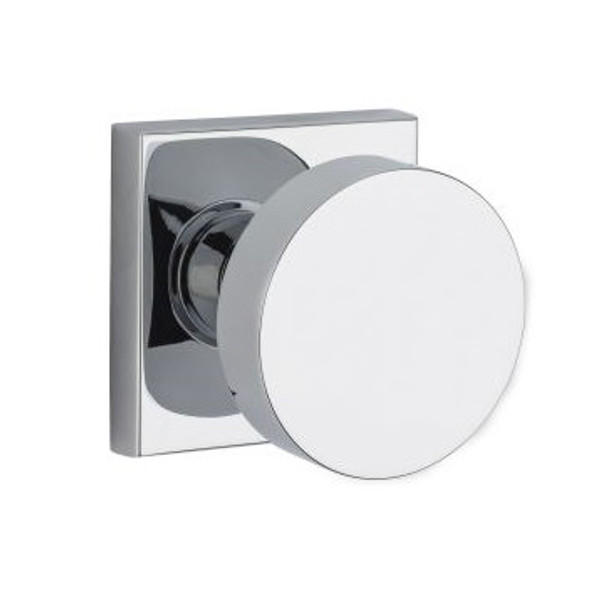 Baldwin Reserve FDCONCSR260 Polished Chrome Full Dummy Contemporary Knob with Contemporary Square Rose