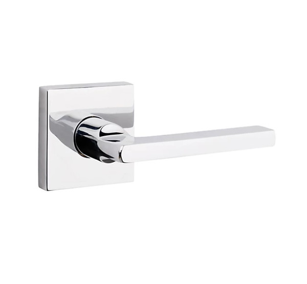 Baldwin Reserve FDSQUCSR260 Polished Chrome Full Dummy Square Lever with Contemporary Square Rose
