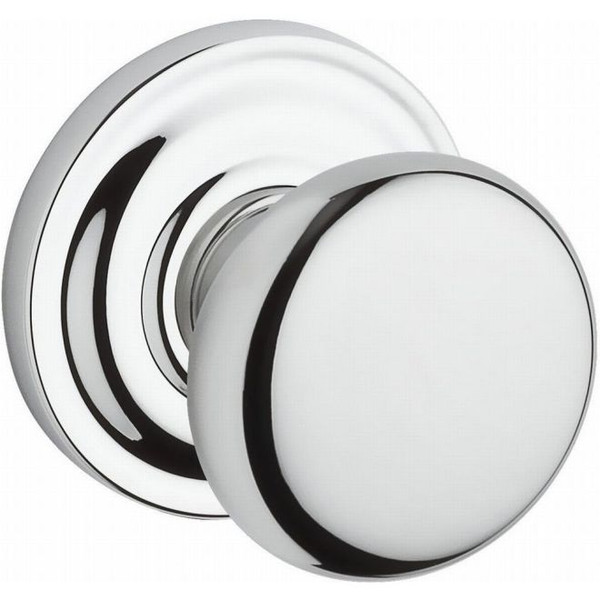 Baldwin Reserve FDROUTRR260 Polished Chrome Full Dummy Round Knob with Traditional Round Rose