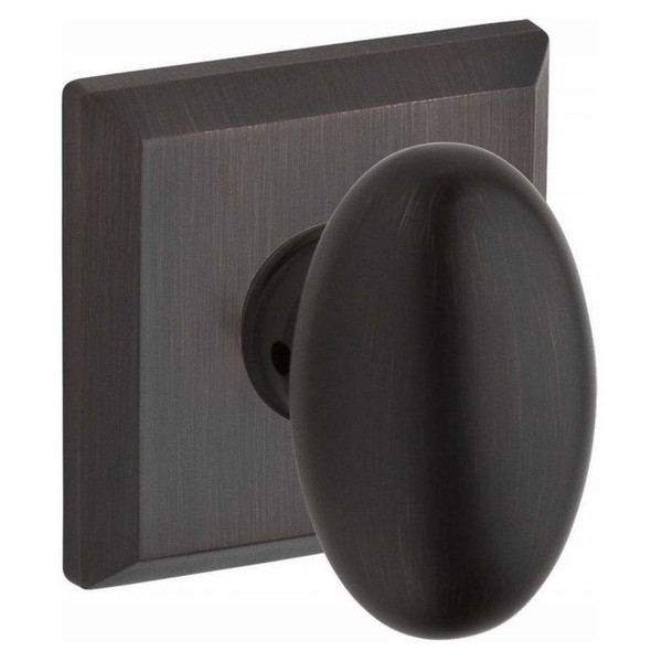Baldwin Reserve FDELLTSR112 Venetian Bronze Full Dummy Ellipse Knob with Traditional Square Rose
