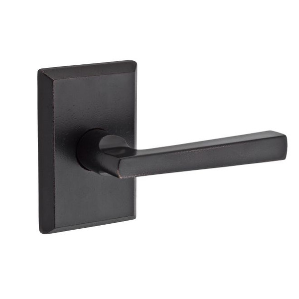 Baldwin Reserve HDTAPRSR481 Dark Bronze Half Dummy Taper Lever with Rustic Square Rose