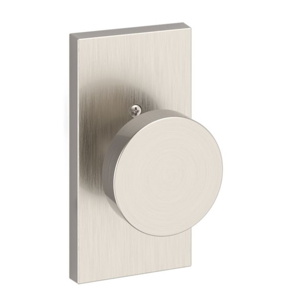 Baldwin Reserve HDCONCFR150 Satin Nickel Half Dummy Contemporary Knob with Contemporary 5" Rose