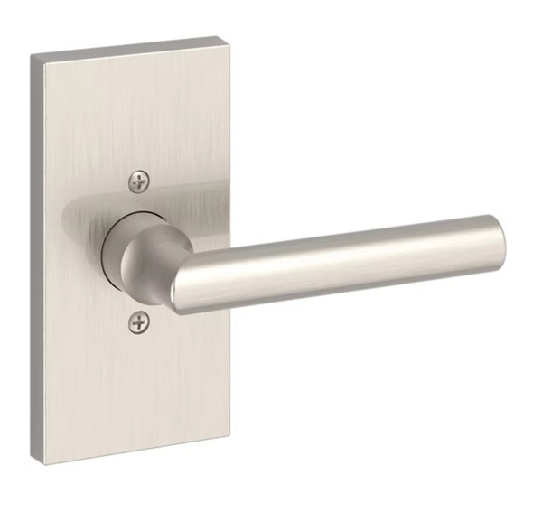 Baldwin Reserve HDTUBCFR150 Satin Nickel Half Dummy Tube Lever with Contemporary 5" Rose