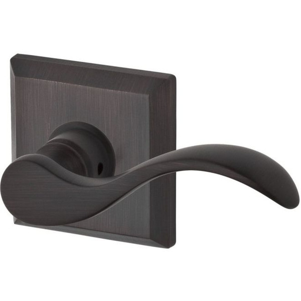Baldwin Reserve HDCURRTSR112 Venetian Bronze Half Dummy Curve Lever with Traditional Square Rose (Right)