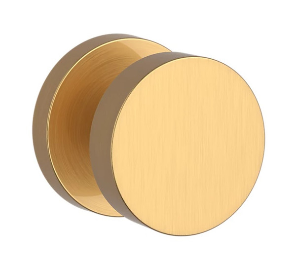 Baldwin Reserve PSCONCRR044 Lifetime Satin Brass Passage Contemporary Knob with Contemporary Round Rose