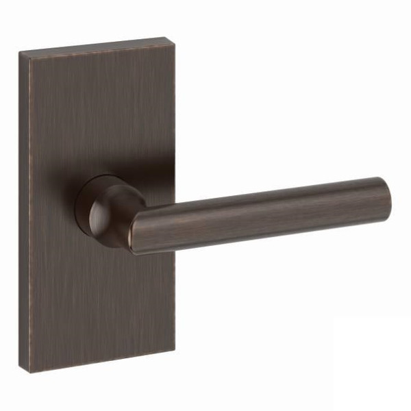 Baldwin Reserve PSTUBCFR112 Venetian Bronze Passage Tube Lever with Contemporary 5" Rose