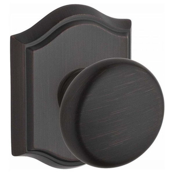 Baldwin Reserve PSROUTAR112 Venetian Bronze Passage Round Knob with Traditional Arch Rose
