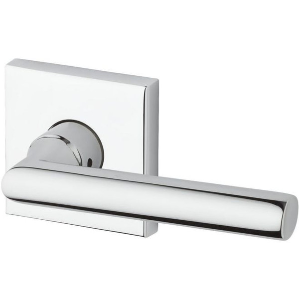 Baldwin Reserve PVTUBCSR260 Polished Chrome Privacy Tube Lever with Contemporary Square Rose
