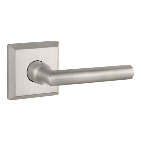 Baldwin Reserve PVTUBTSR150 Satin Nickel Privacy Tube Lever with Traditional Square Rose