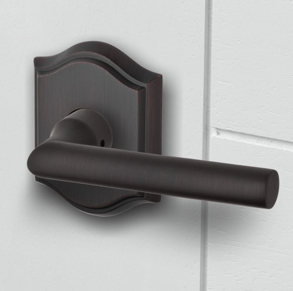 Baldwin Reserve PVTUBTAR112 Venetian Bronze Privacy Tube Lever with Traditional Arch Rose