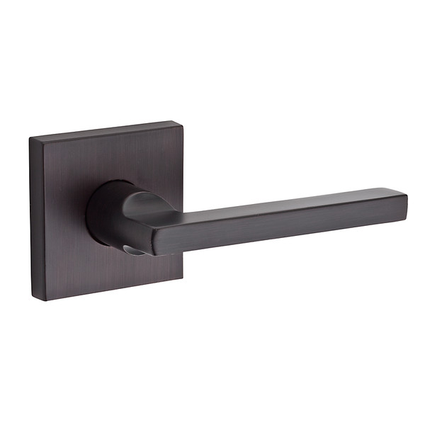 Baldwin Reserve PVSQUCSR112 Venetian Bronze Privacy Square Lever with Contemporary Square Rose