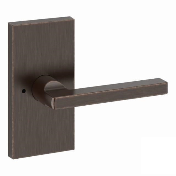 Baldwin Reserve PVSQUCFR112 Venetian Bronze Privacy Square Lever with Contemporary 5" Rose