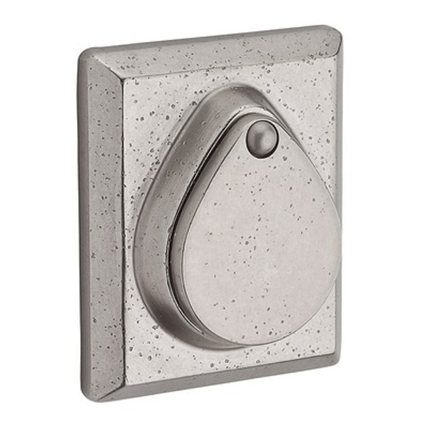 Baldwin Reserve SCRSD492 White Bronze Single Cylinder Rustic Square Deadbolt