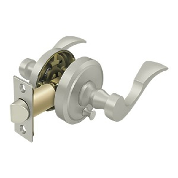 Deltana PRLLR2U15LH Lacovia Lever Privacy; Left Hand; Satin Nickel Finish