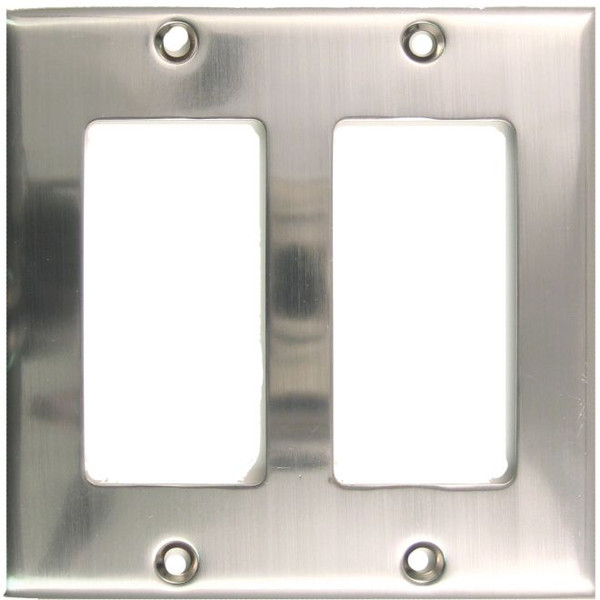 Rusticware 787SN Double Rocker Switch Plate Satin Nickel Finish