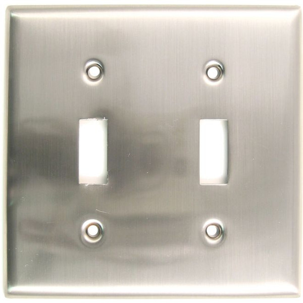 Rusticware 785SN Double Toggle Switch Plate Satin Nickel Finish