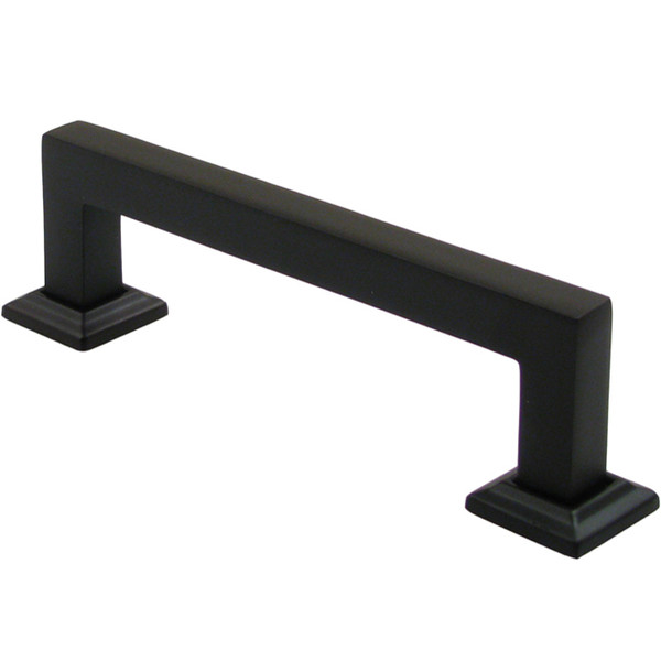 Rusticware 994BLK 4" Modern Square Cabinet Pull Black Finish