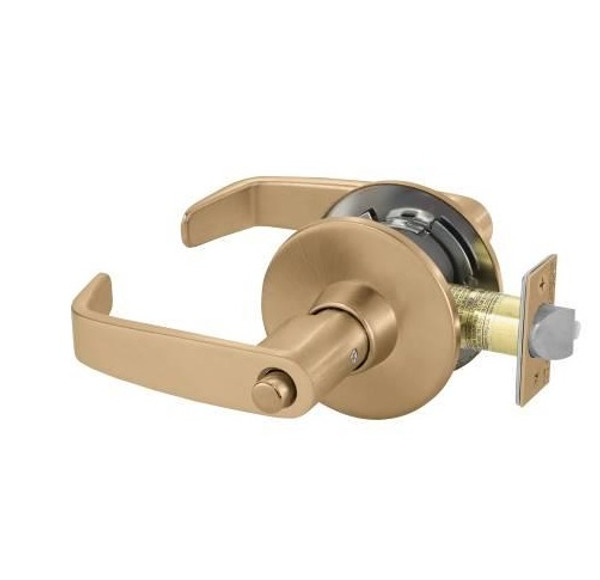 Sargent 11U65LL-10 Satin Bronze Privacy L-Lever with L-Rose