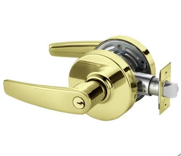 Sargent 7G05LB-3 Polished Brass Keyed Entry B-Lever with L-Rose