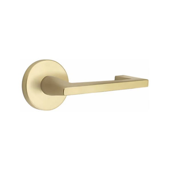 Emtek AG-US4-PASS Satin Brass Argos Passage Lever with Your Choice of Rosette