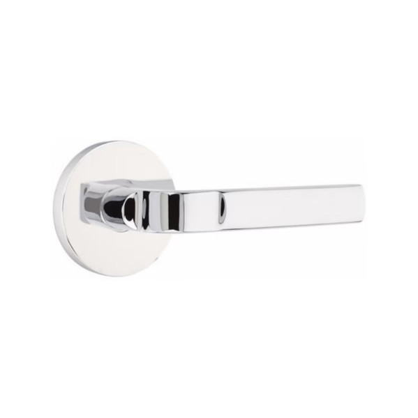 Emtek AST-US26-PASS Polished Chrome Aston Passage Lever with Your Choice of Rosette