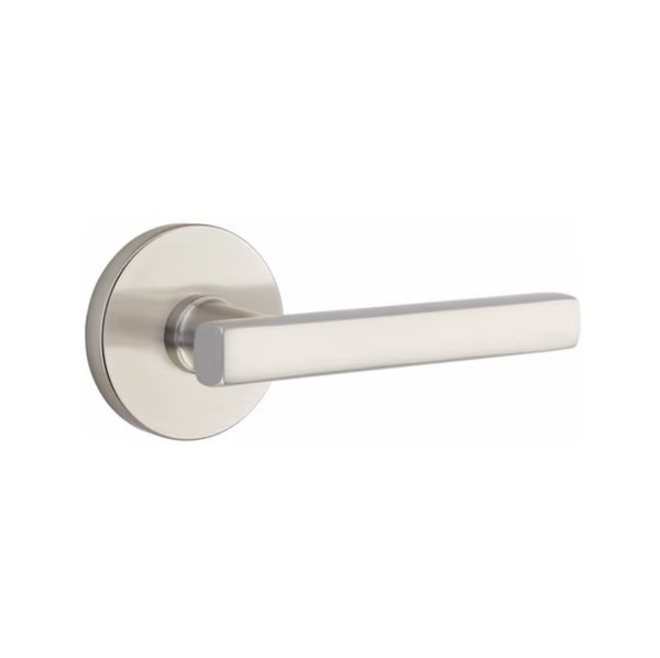 Emtek FRL-US15-PHD Satin Nickel Freestone Pair Half Dummy Levers with Your Choice of Rosette