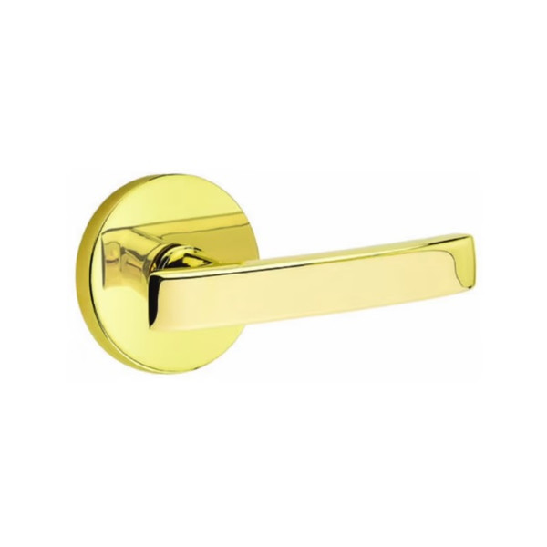 Emtek GV-US3NL-PASS Unlacquered Brass Geneva Passage Lever with Your Choice of Rosette