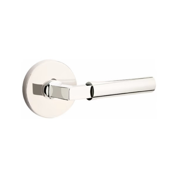 Emtek HEC-US14-PASS Polished Nickel Hercules Passage Lever with Your Choice of Rosette