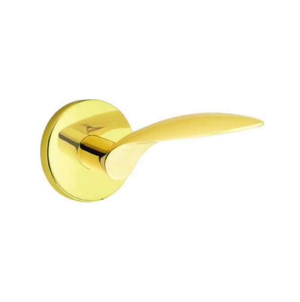 Emtek MC-US3NL-PASS Unlacquered Brass Mercury Passage Lever with Your Choice of Rosette