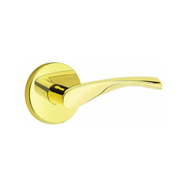 Emtek TRT-US3NL-PRIV Unlacquered Brass Triton Privacy Lever with Your Choice of Rosette