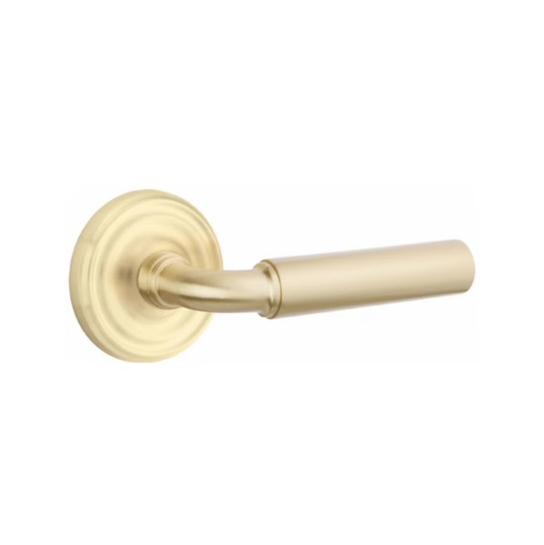 Emtek MNG-US4-PASS Satin Brass Manning Passage Lever with Your Choice of Rosette
