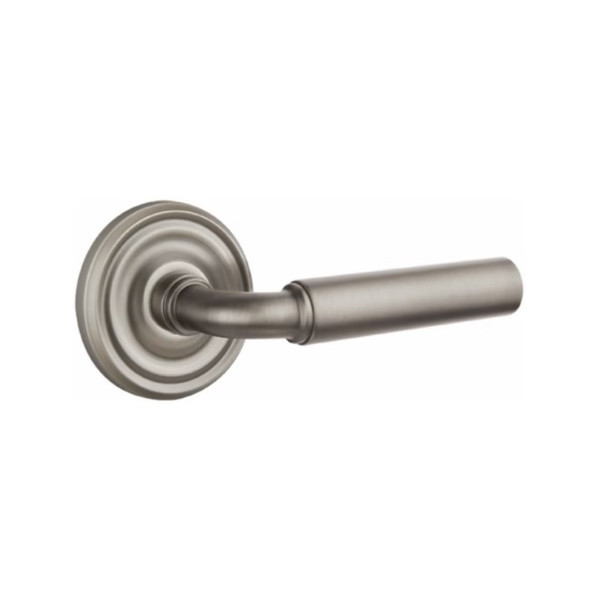 Emtek MNG-US15A-PASS Pewter Manning Passage Lever with Your Choice of Rosette