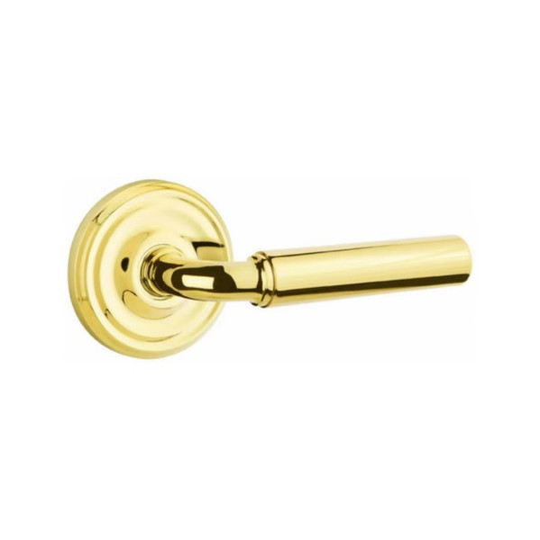 Emtek MNG-US3NL-PASS Unlacquered Brass Manning Passage Lever with Your Choice of Rosette