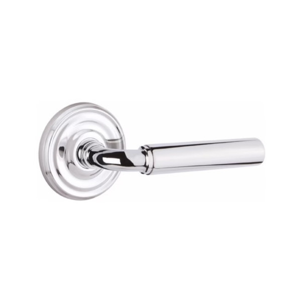 Emtek MNG-US26-PHD Polished Chrome Manning Pair Half Dummy Levers with Your Choice of Rosette