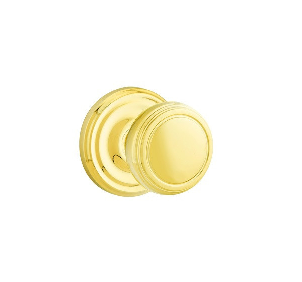 Emtek NW-US3NL-PASS Unlacquered Brass Norwich Passage Knob with Your Choice of Rosette