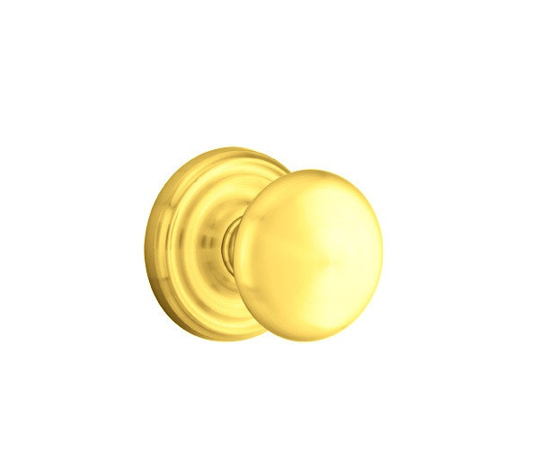 Emtek P-US3NL-PRIV Unlacquered Brass Providence Privacy Knob with Your Choice of Rosette