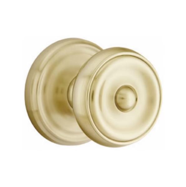 Emtek W-US4-PHD Satin Brass Waverly (Pair) Half Dummy Knobs with Your Choice of Rosette