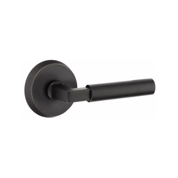 Emtek BR-MB-PRIV Medium Bronze Bryce Privacy Lever with Your Choice of Rosette