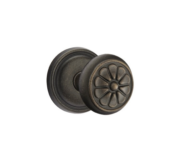 Emtek PT-MB-PRIV Medium Bronze Petal Privacy Knob with Your Choice of Rosette