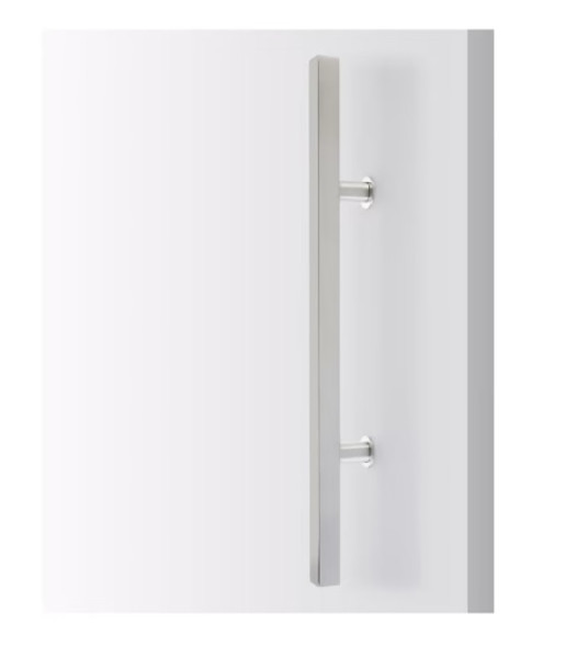 Emtek 86191SS Square Profile 24" Overall Long Door Pull Brushed Stainless Steel Finish